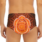 Swadhisthana Chakra Spiritual Print Men's Triangle Swim Briefs