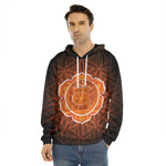 Swadhisthana Chakra Spiritual Print Men's Velvet Pullover Hoodie