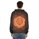 Swadhisthana Chakra Spiritual Print Men's Velvet Pullover Hoodie