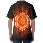 Swadhisthana Chakra Spiritual Print Men's Velvet T-Shirt