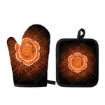 Swadhisthana Chakra Spiritual Print Oven Mitt And Pot Holder Set