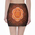 Swadhisthana Chakra Spiritual Print Pencil Mini Skirt