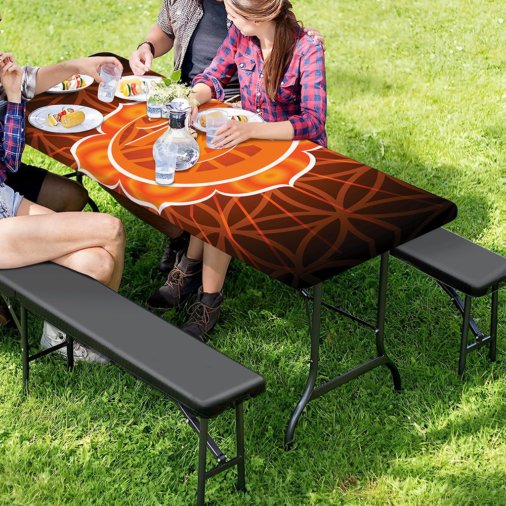 Swadhisthana Chakra Spiritual Print Picnic Table Cover