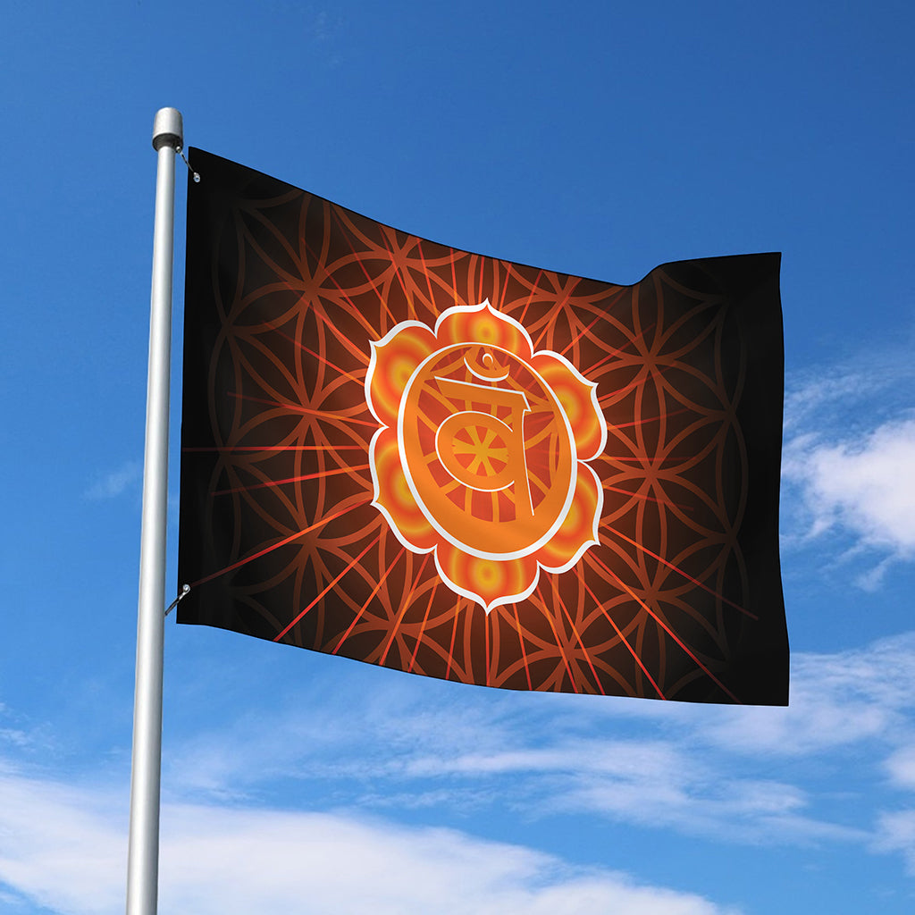 Swadhisthana Chakra Spiritual Print Polyester Flag