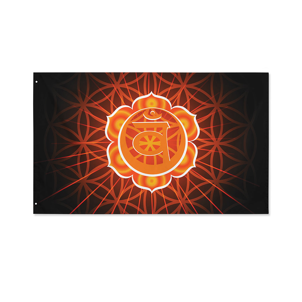 Swadhisthana Chakra Spiritual Print Polyester Flag