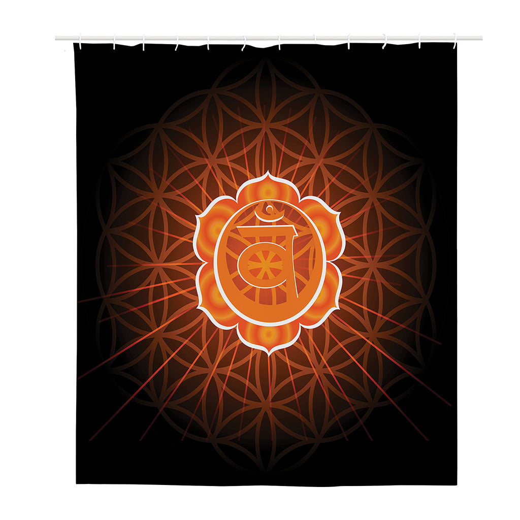 Swadhisthana Chakra Spiritual Print Polyester Shower Curtain