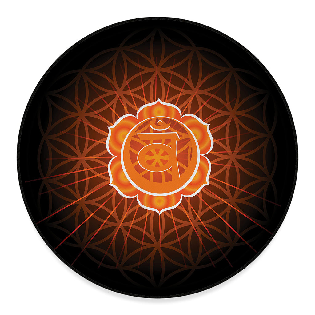 Swadhisthana Chakra Spiritual Print Round Floor Mat
