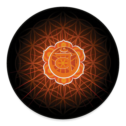 Swadhisthana Chakra Spiritual Print Round Floor Mat