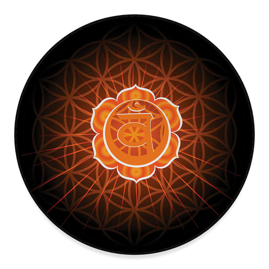 Swadhisthana Chakra Spiritual Print Round Floor Mat