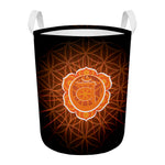 Swadhisthana Chakra Spiritual Print Round Laundry Basket