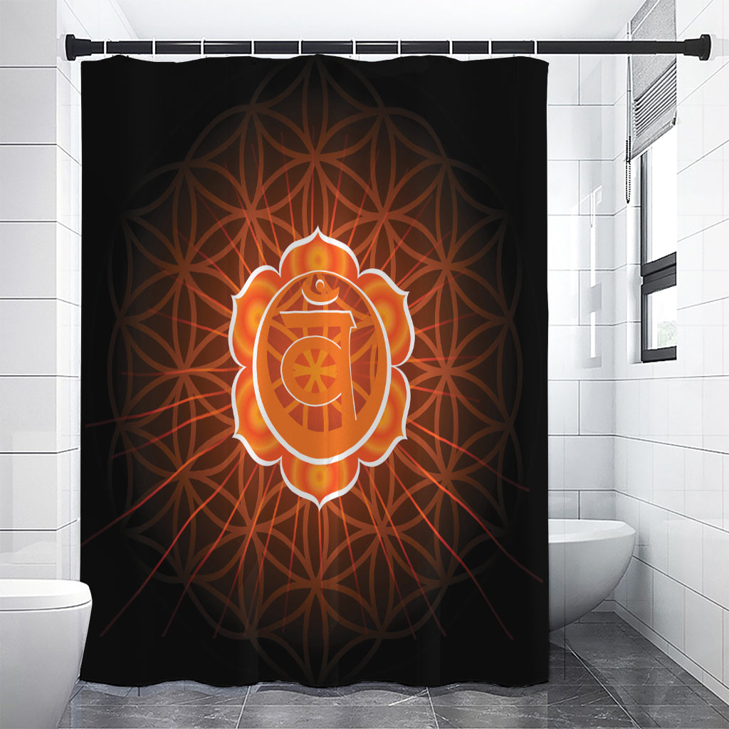 Swadhisthana Chakra Spiritual Print Shower Curtain