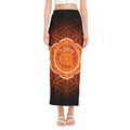 Swadhisthana Chakra Spiritual Print Side Slit Maxi Skirt