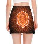 Swadhisthana Chakra Spiritual Print Side Slit Mini Skirt