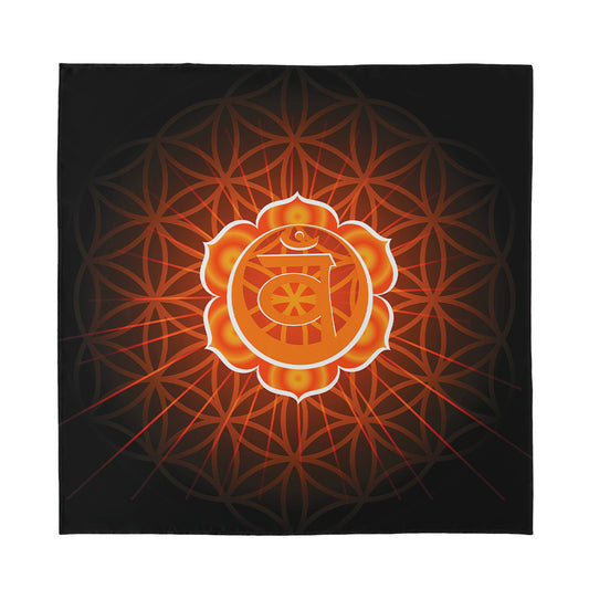 Swadhisthana Chakra Spiritual Print Silk Bandana