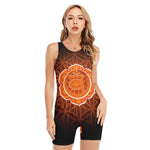 Swadhisthana Chakra Spiritual Print Sleeveless One Piece Swimsuit