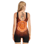 Swadhisthana Chakra Spiritual Print Sleeveless One Piece Swimsuit