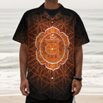 Swadhisthana Chakra Spiritual Print Textured Short Sleeve Shirt