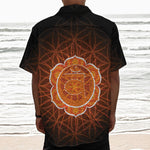 Swadhisthana Chakra Spiritual Print Textured Short Sleeve Shirt