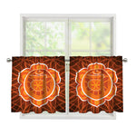 Swadhisthana Chakra Spiritual Print Tier Curtains