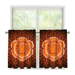 Swadhisthana Chakra Spiritual Print Tier Curtains