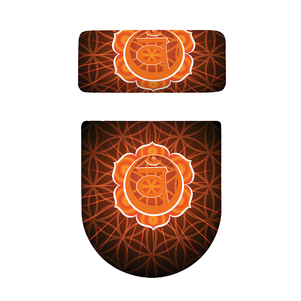 Swadhisthana Chakra Spiritual Print Toilet Lid And Tank Cover Set