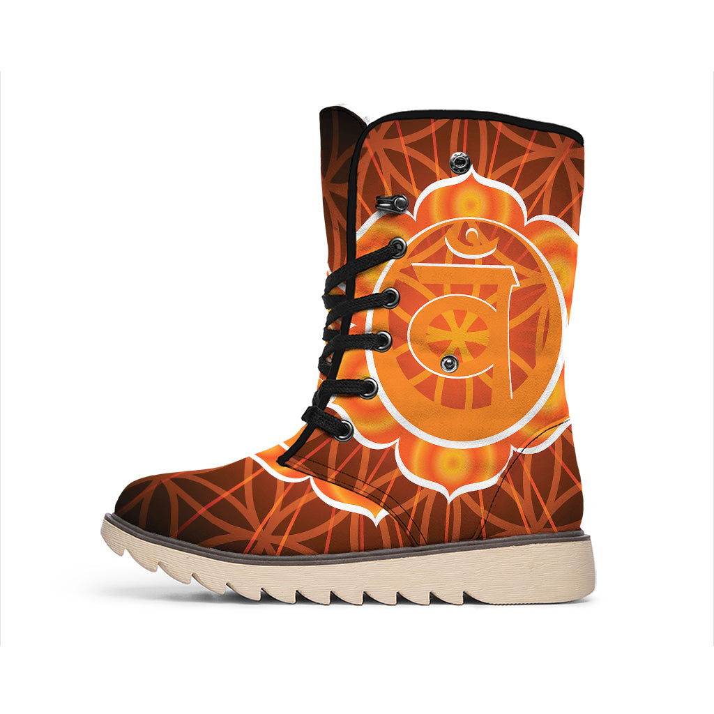 Swadhisthana Chakra Spiritual Print Winter Boots
