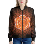 Swadhisthana Chakra Spiritual Print Women's Bomber Jacket