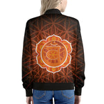 Swadhisthana Chakra Spiritual Print Women's Bomber Jacket