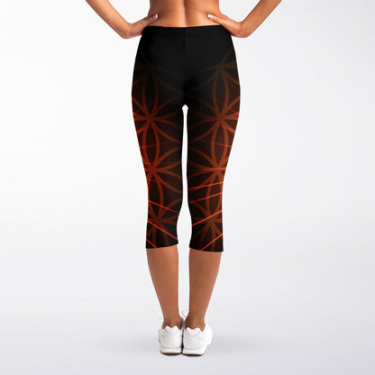 Swadhisthana Chakra Spiritual Print Women's Capri Leggings