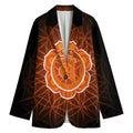 Swadhisthana Chakra Spiritual Print Women's Cotton Blazer
