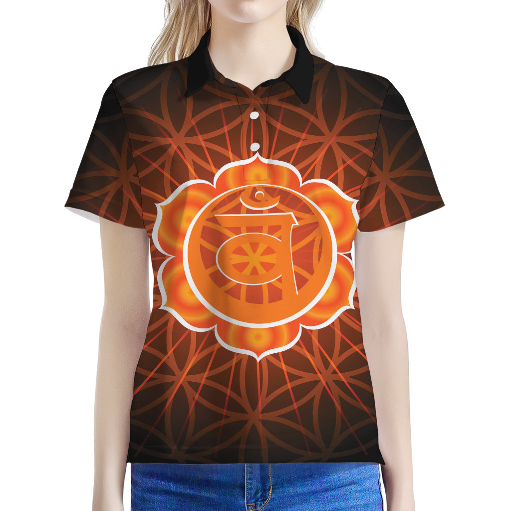 Swadhisthana Chakra Spiritual Print Women's Polo Shirt