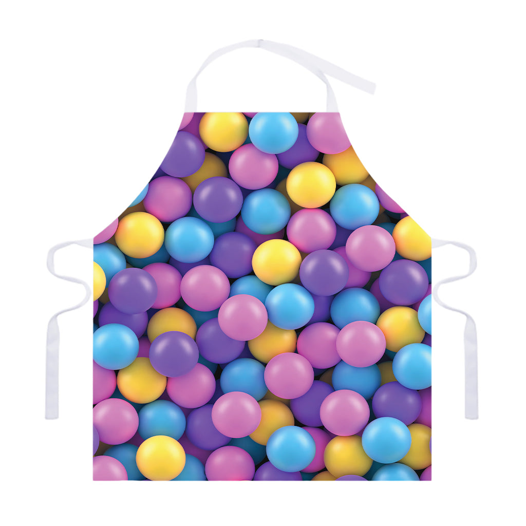 Sweet Candy Ball Pattern Print Adjustable Apron