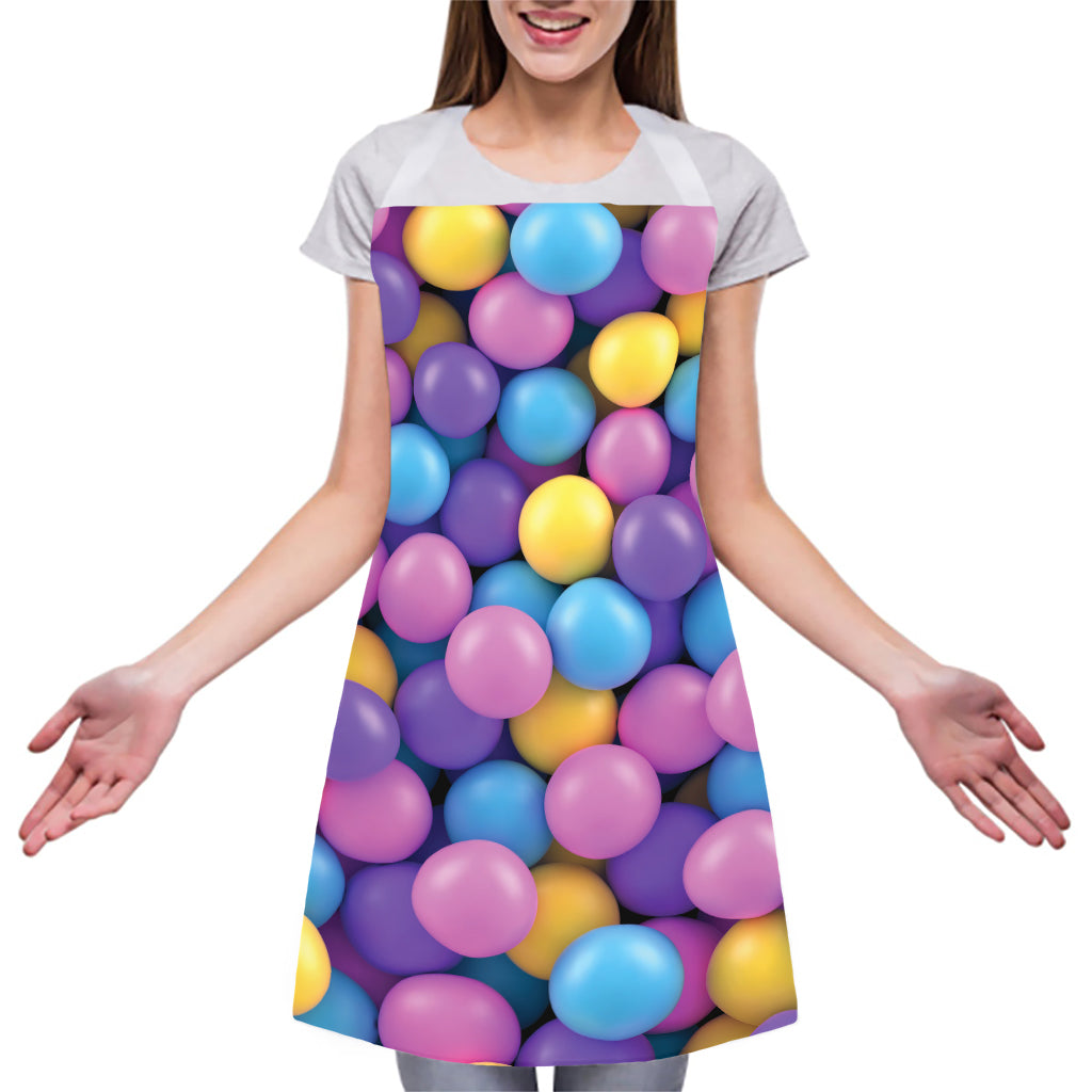 Sweet Candy Ball Pattern Print Adjustable Apron