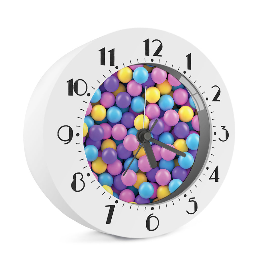 Sweet Candy Ball Pattern Print Alarm Clock