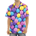 Sweet Candy Ball Pattern Print Aloha Shirt