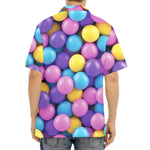 Sweet Candy Ball Pattern Print Aloha Shirt