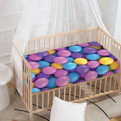 Sweet Candy Ball Pattern Print Baby Crib Sheet