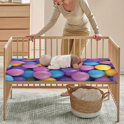 Sweet Candy Ball Pattern Print Baby Crib Sheet