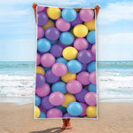 Sweet Candy Ball Pattern Print Beach Towel