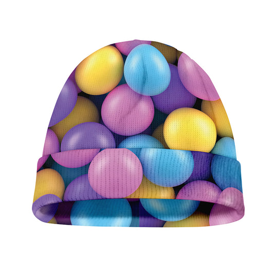 Sweet Candy Ball Pattern Print Beanie