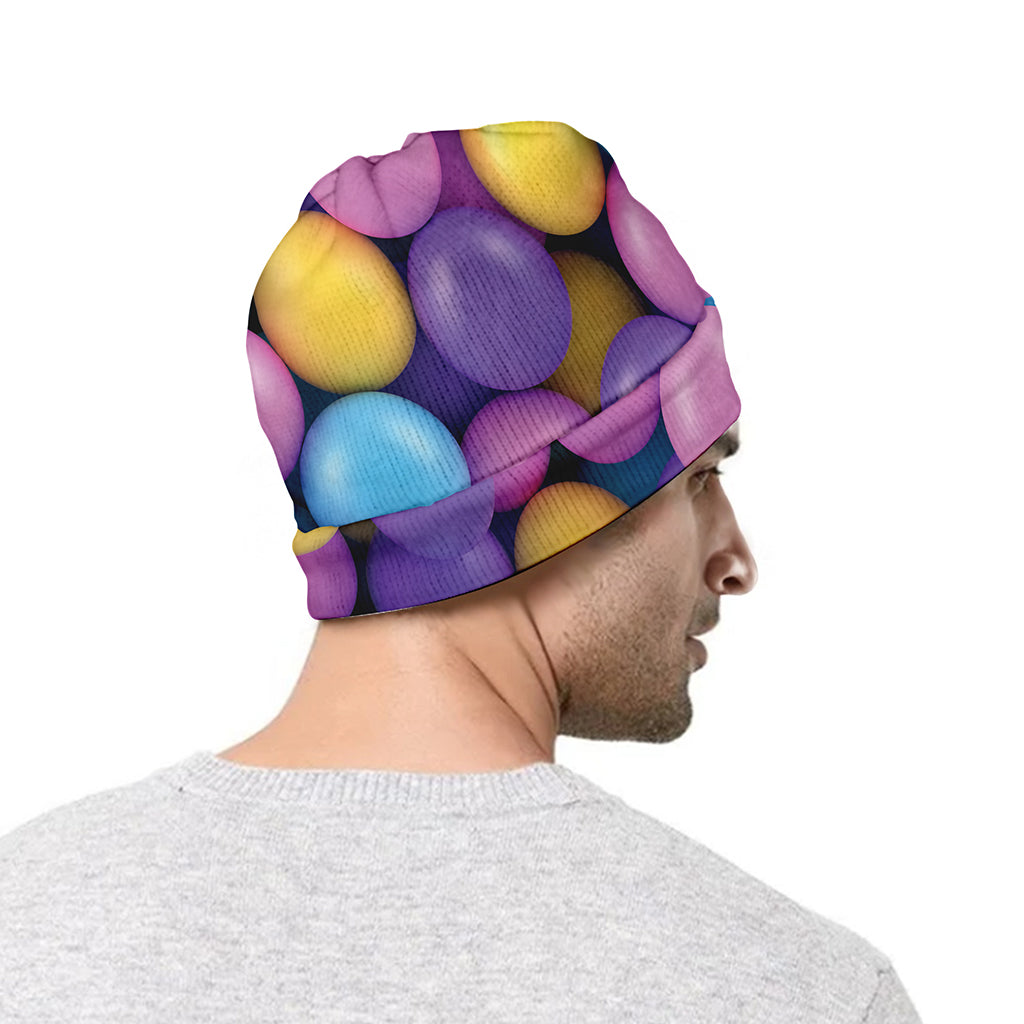 Sweet Candy Ball Pattern Print Beanie