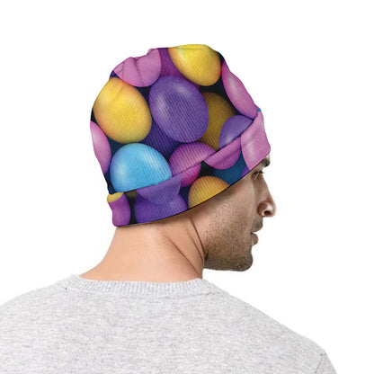 Sweet Candy Ball Pattern Print Beanie