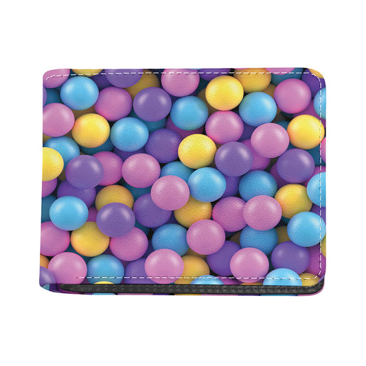 Sweet Candy Ball Pattern Print Bifold Wallet