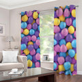 Sweet Candy Ball Pattern Print Dimout Grommet Curtains