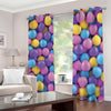 Sweet Candy Ball Pattern Print Blackout Grommet Curtains