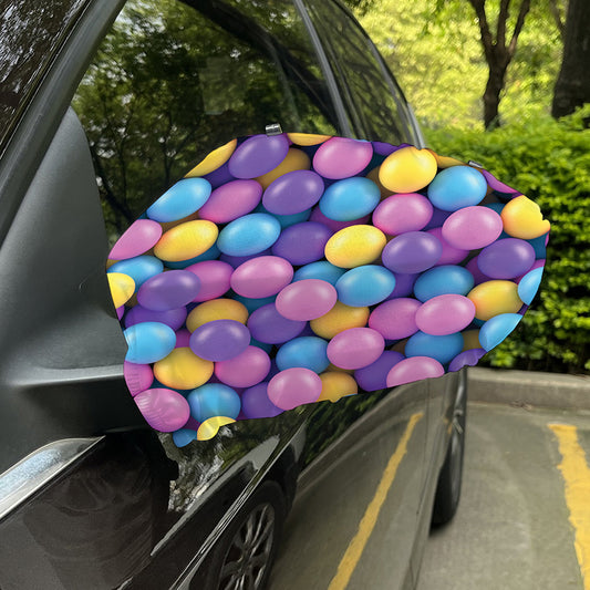 Sweet Candy Ball Pattern Print Car Side Mirror Covers