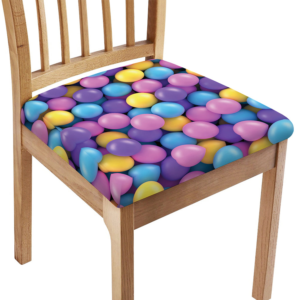 Sweet Candy Ball Pattern Print Chair Cushion Cover
