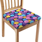 Sweet Candy Ball Pattern Print Chair Cushion Cover