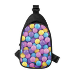 Sweet Candy Ball Pattern Print Chest Bag