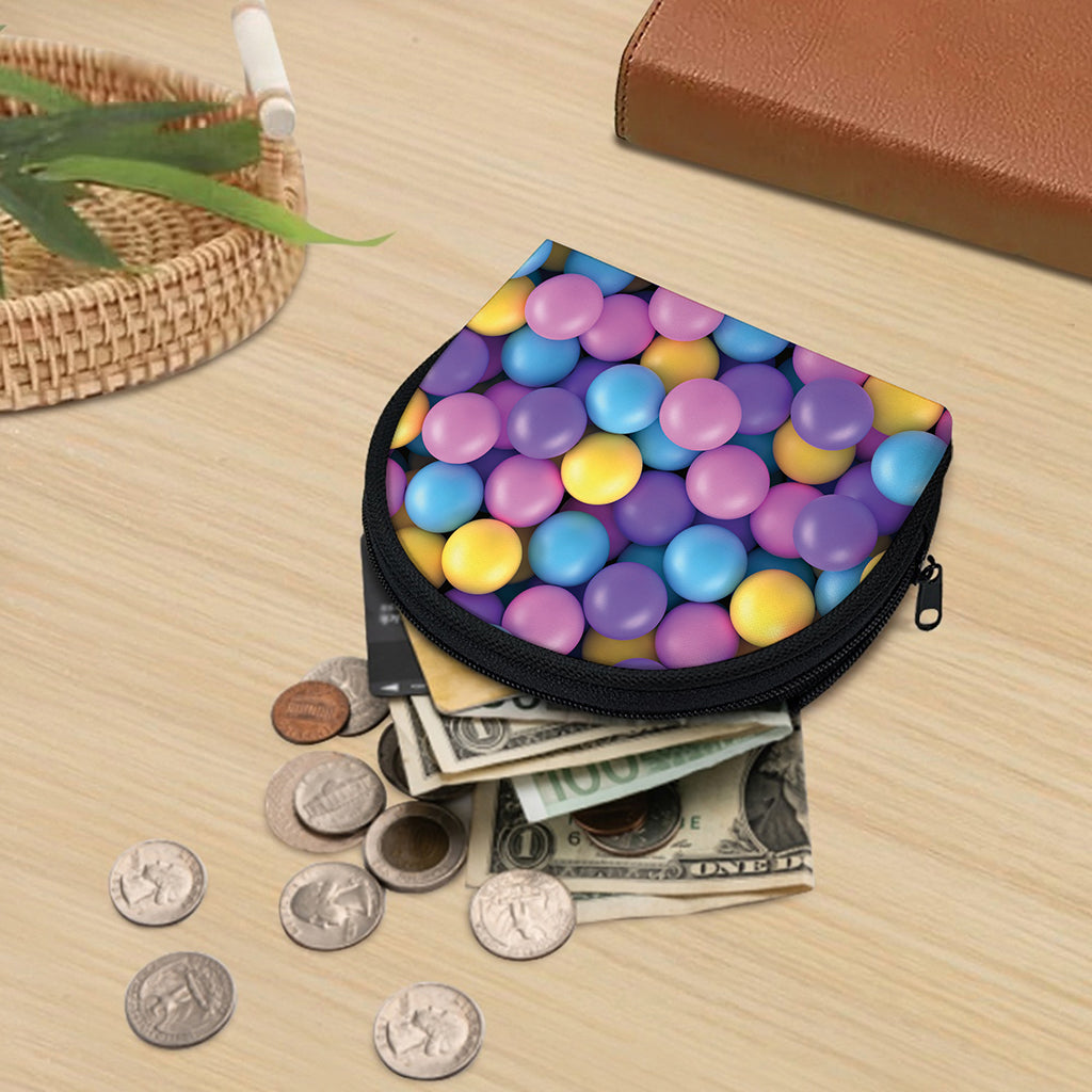 Sweet Candy Ball Pattern Print Coin Purse
